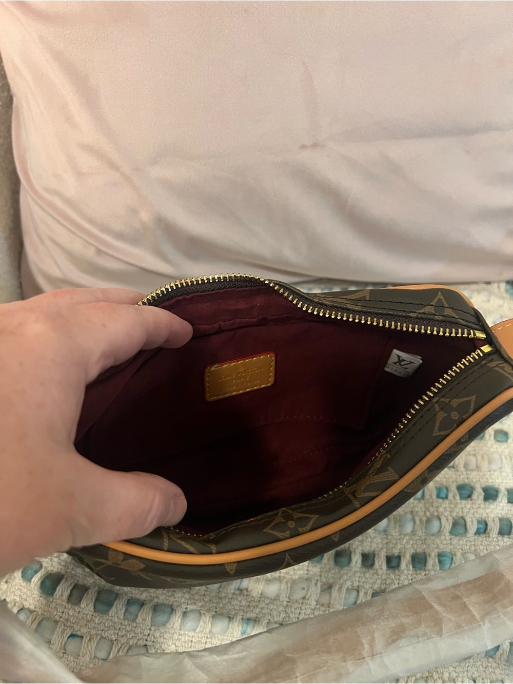 INSPIRED Brown Monogram Crescent Shoulder Bag - Picture 3 of 8